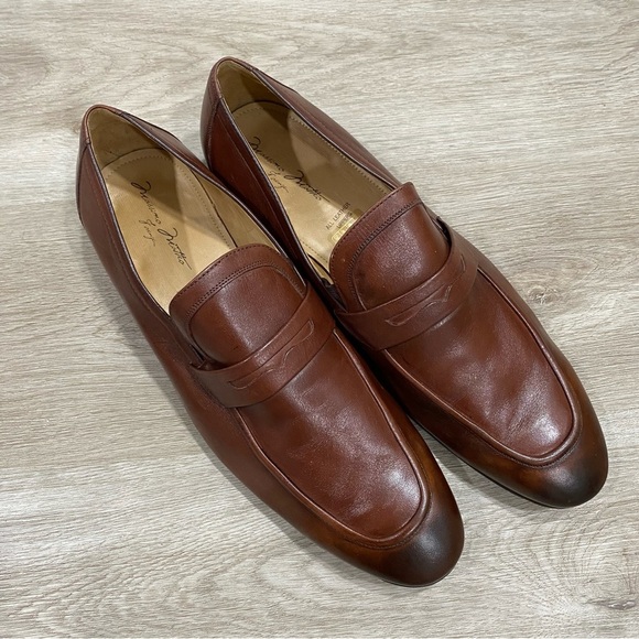 Massimo Matteo Firenze Patina Men’s Penny Driver Loafers - Picture 5 of 14